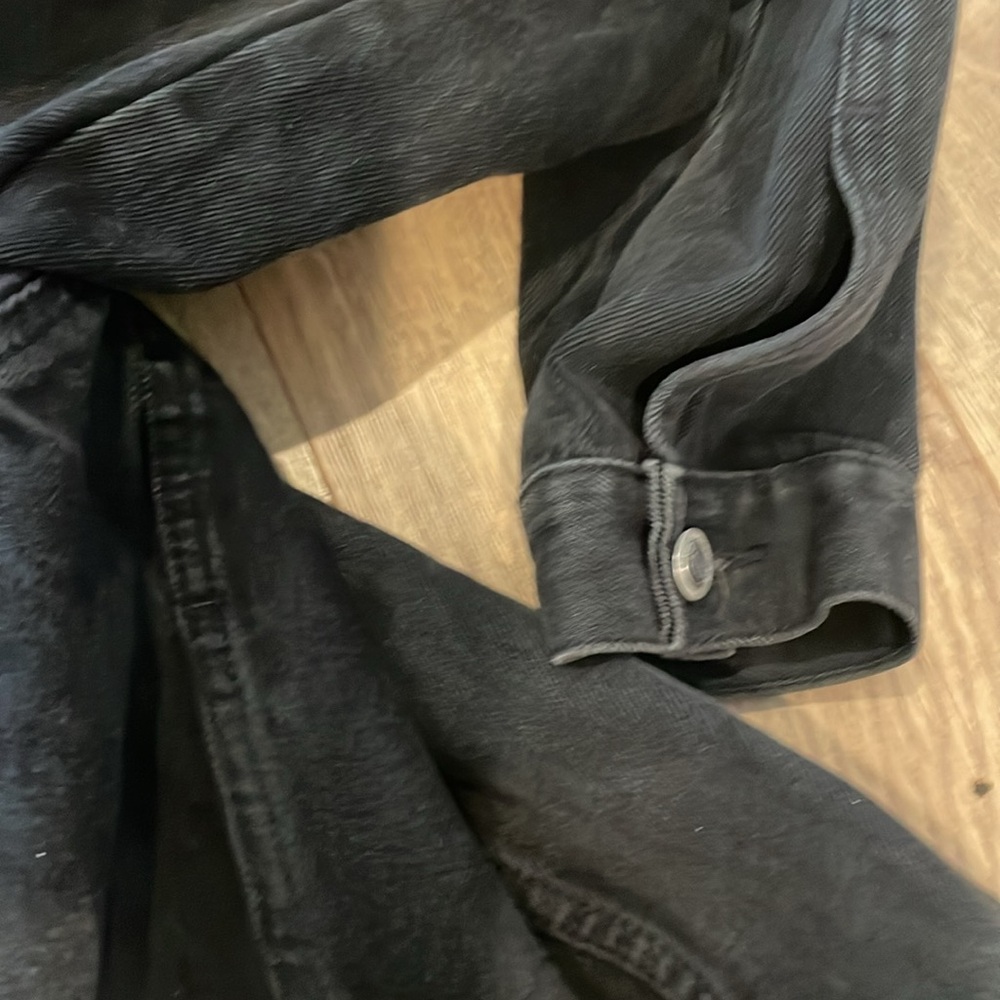 Great Oversized Black Denim Jacket - image 7